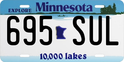 MN license plate 695SUL