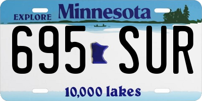 MN license plate 695SUR