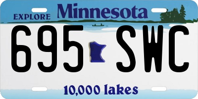 MN license plate 695SWC