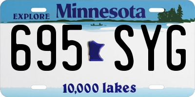 MN license plate 695SYG