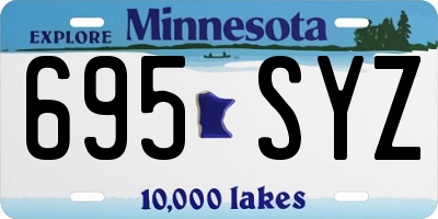 MN license plate 695SYZ