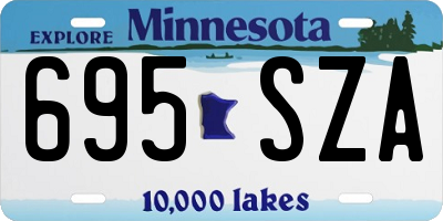 MN license plate 695SZA