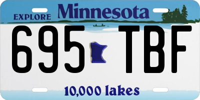 MN license plate 695TBF