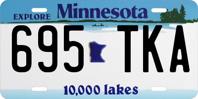 MN license plate 695TKA