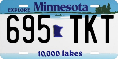 MN license plate 695TKT
