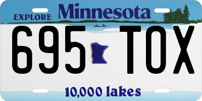 MN license plate 695TOX