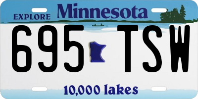 MN license plate 695TSW
