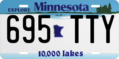 MN license plate 695TTY