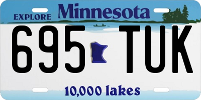 MN license plate 695TUK