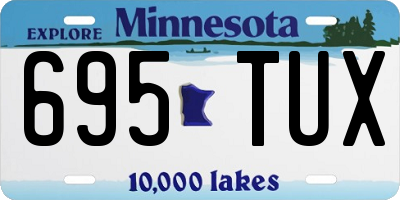 MN license plate 695TUX
