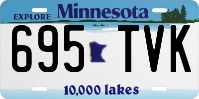 MN license plate 695TVK