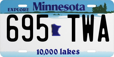 MN license plate 695TWA