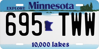 MN license plate 695TWW