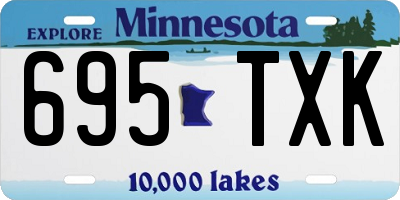 MN license plate 695TXK