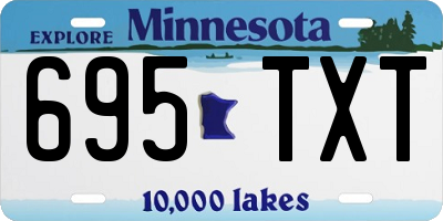 MN license plate 695TXT