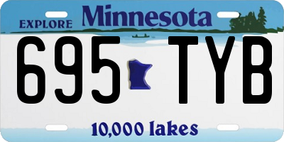 MN license plate 695TYB