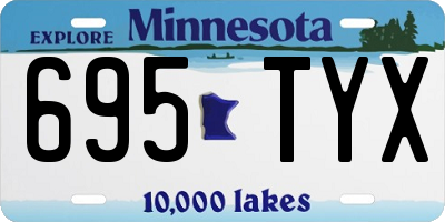 MN license plate 695TYX