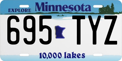 MN license plate 695TYZ