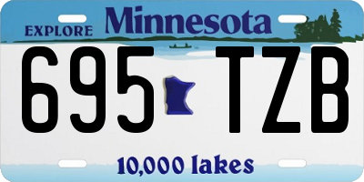 MN license plate 695TZB