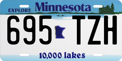 MN license plate 695TZH