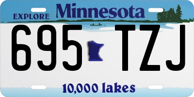 MN license plate 695TZJ