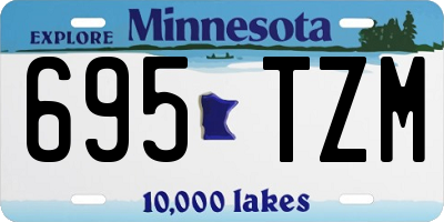 MN license plate 695TZM