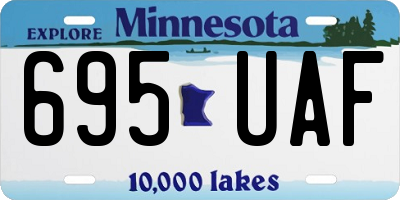 MN license plate 695UAF