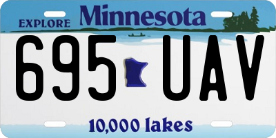 MN license plate 695UAV