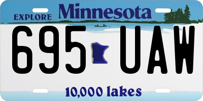 MN license plate 695UAW
