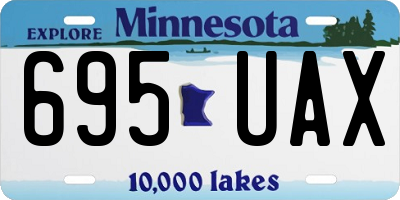 MN license plate 695UAX