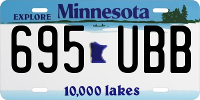 MN license plate 695UBB