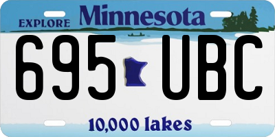 MN license plate 695UBC