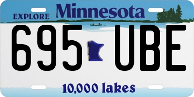 MN license plate 695UBE