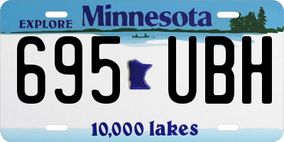 MN license plate 695UBH