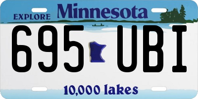 MN license plate 695UBI
