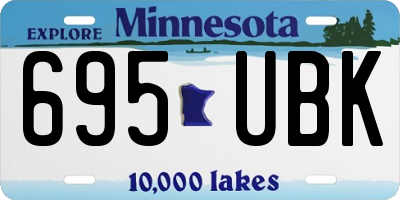 MN license plate 695UBK