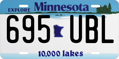 MN license plate 695UBL
