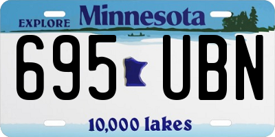 MN license plate 695UBN