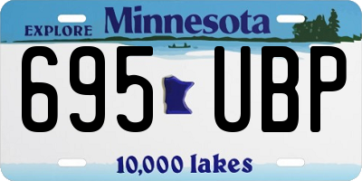 MN license plate 695UBP