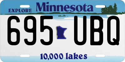 MN license plate 695UBQ