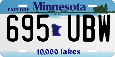 MN license plate 695UBW