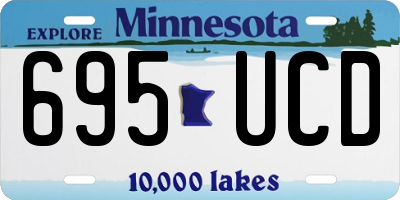 MN license plate 695UCD