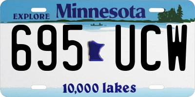 MN license plate 695UCW