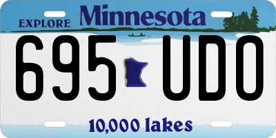 MN license plate 695UDO