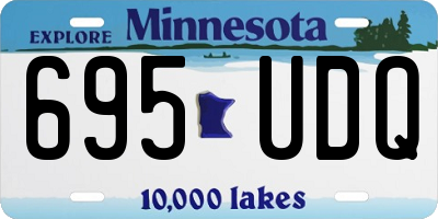 MN license plate 695UDQ