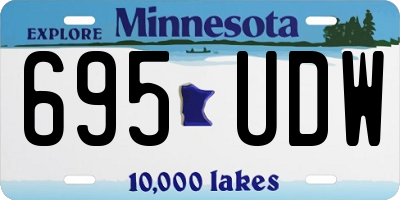 MN license plate 695UDW