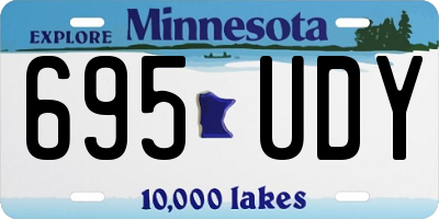 MN license plate 695UDY
