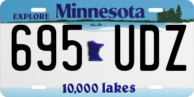 MN license plate 695UDZ