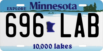 MN license plate 696LAB