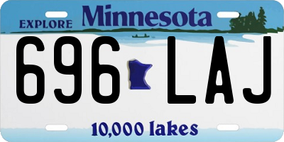 MN license plate 696LAJ